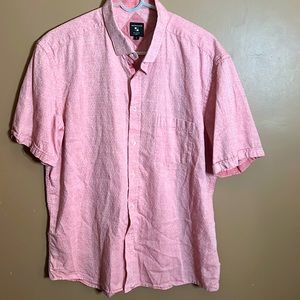 Pale pink patterned dress shirt short sleeve. B4